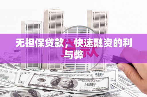 牧野无担保贷款，快速融资的利与弊