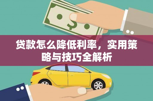 牧野贷款怎么降低利率，实用策略与技巧全解析