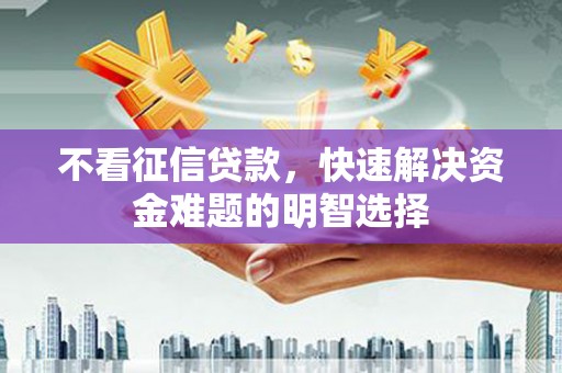 牧野不看征信贷款，快速解决资金难题的明智选择
