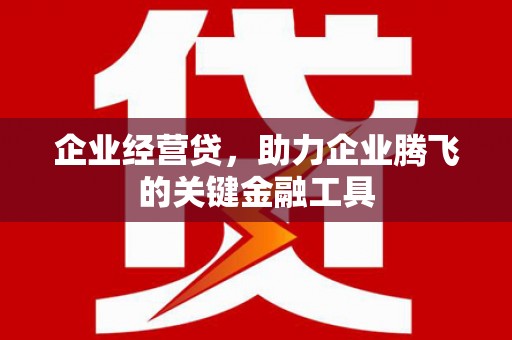 牧野企业经营贷，助力企业腾飞的关键金融工具