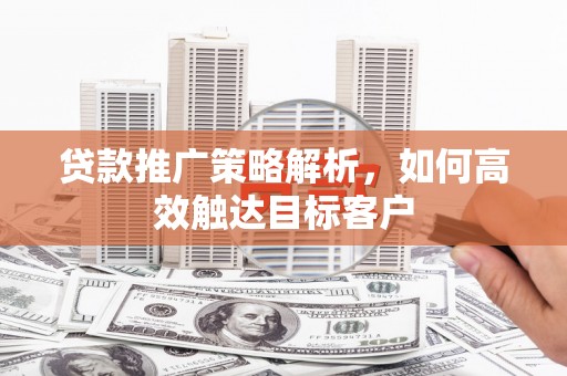 牧野贷款推广策略解析，如何高效触达目标客户