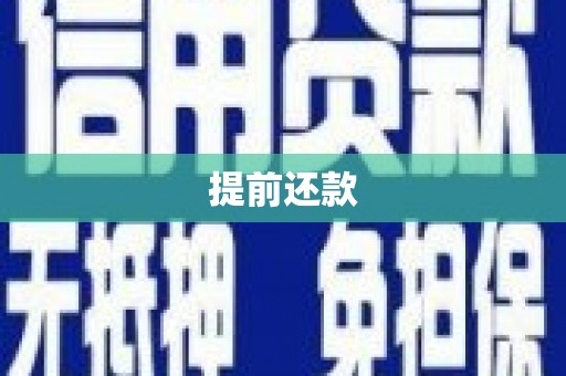 牧野提前还款