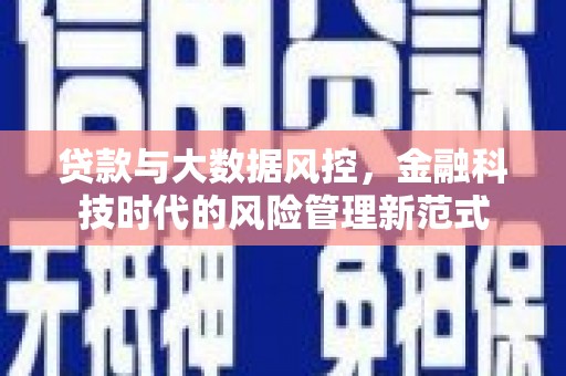 牧野贷款与大数据风控，金融科技时代的风险管理新范式