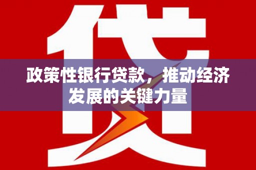 牧野政策性银行贷款，推动经济发展的关键力量
