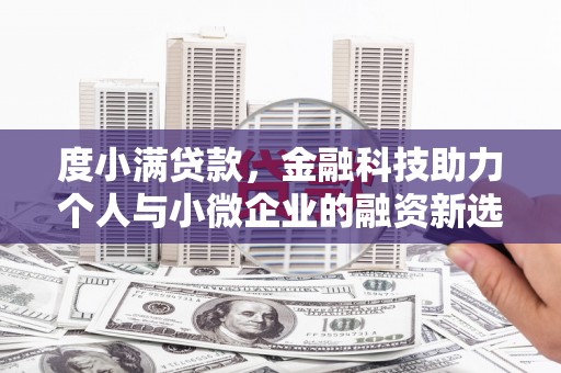 牧野度小满贷款，金融科技助力个人与小微企业的融资新选择