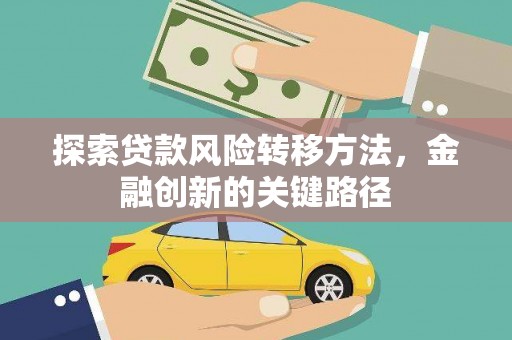 牧野探索贷款风险转移方法，金融创新的关键路径