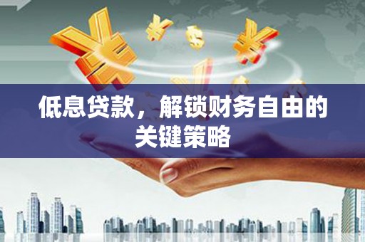牧野低息贷款，解锁财务自由的关键策略