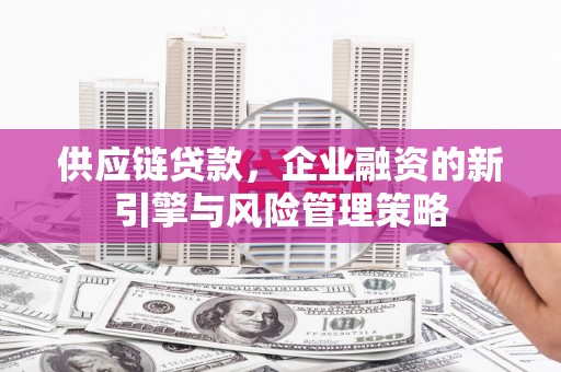 牧野供应链贷款，企业融资的新引擎与风险管理策略