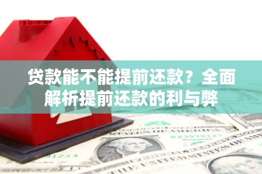 牧野贷款能不能提前还款？全面解析提前还款的利与弊