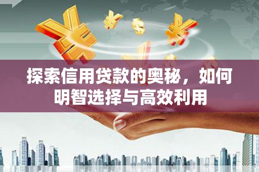 牧野探索信用贷款的奥秘，如何明智选择与高效利用