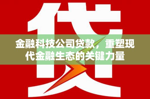 牧野金融科技公司贷款，重塑现代金融生态的关键力量