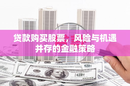 牧野贷款购买股票，风险与机遇并存的金融策略