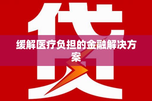 牧野缓解医疗负担的金融解决方案